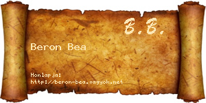 Beron Bea névjegykártya
